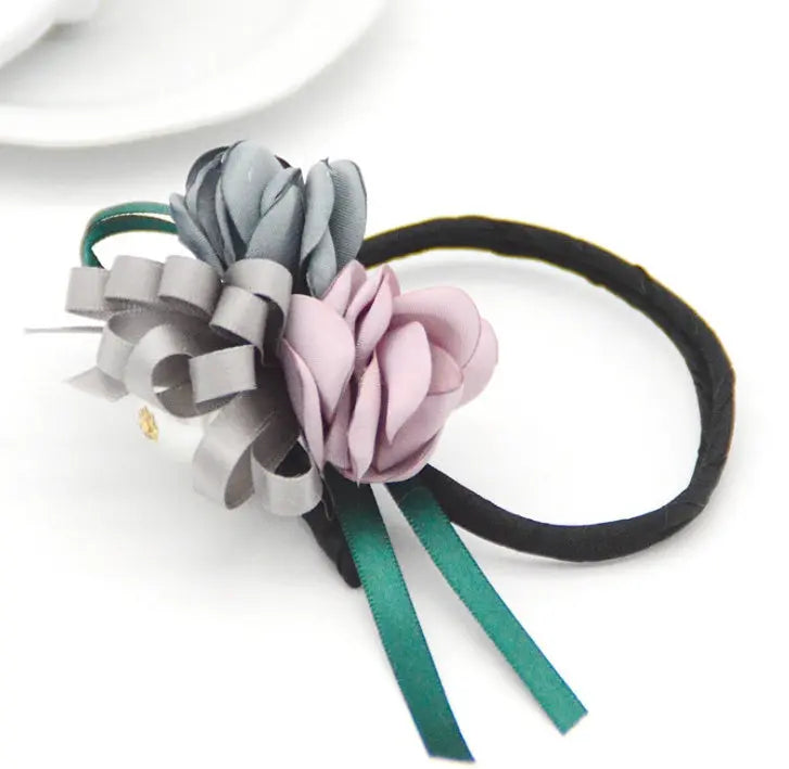 Bun Hair Half Bun Pearl Flower Hair Plate Hair Elastic Korean Styling Headdress Hair Accessories - shockwave.com.co