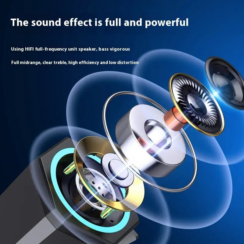 Computer Audio Desktop Computers And Laptop Home Mini Speaker Wired Subwoofer Speaker High Sound Quality - shockwave.com.co