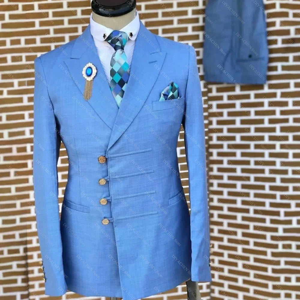 Male Clothing Slim Casual Formal Solid Color Suit
